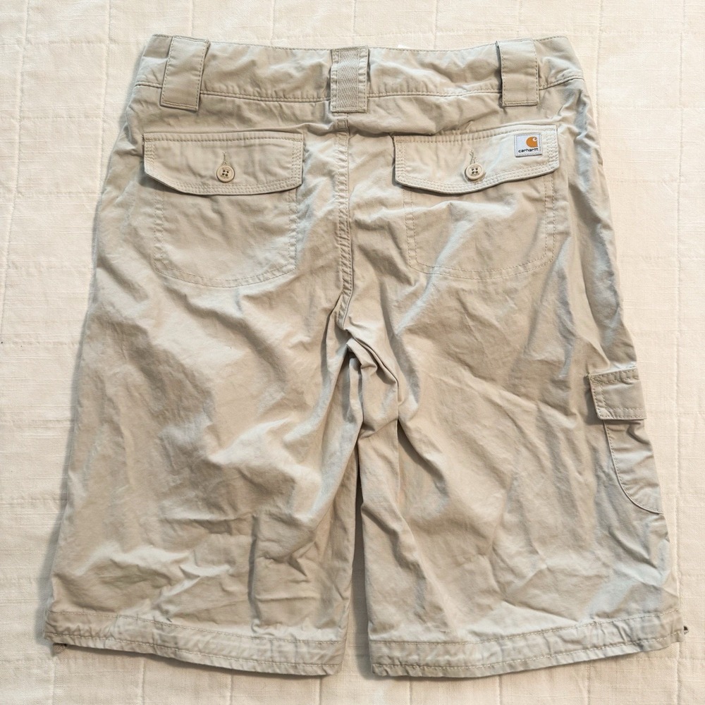 Carhartt Women's Shorts Size 4 Khaki Bermuda 2012 Cargo Carpenter - Picture 9 of 10